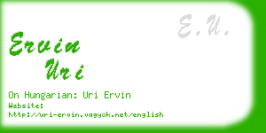 ervin uri business card